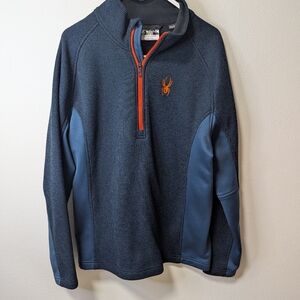 Navy & Royal Blue Spyder Quarter Zip Shirt